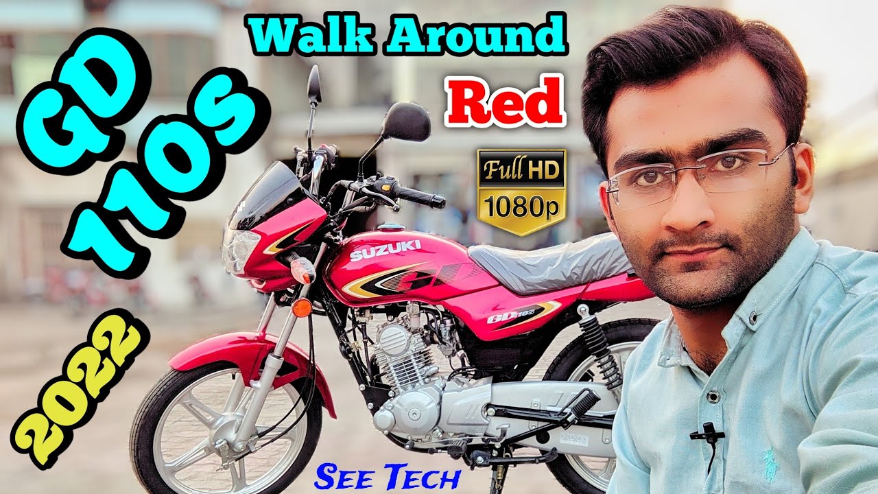 Red Color Gd110 Suzuki GD110s 2022 Model Red Color Complete Walk Around Video On See ...