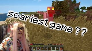 an egirl gets scared in minecraft