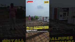 INSTALL ELECTRICAL PIPES BEFORE CONCRETING! HERE'S WHY- REEL-384 #construction #pipes #concreting