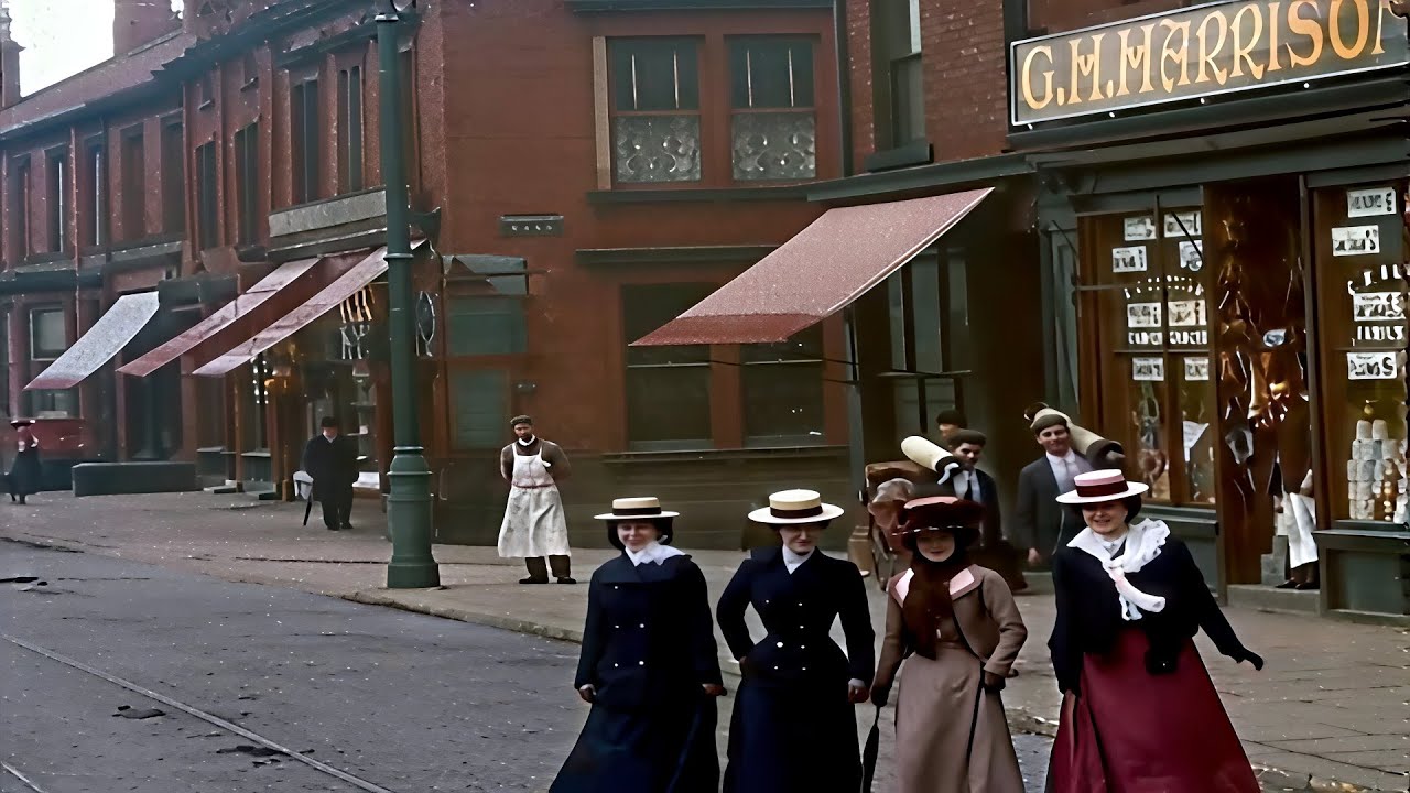 Bradford, England 1902 (New Version) in COLOR [60fps, Remastered + Sound Design]