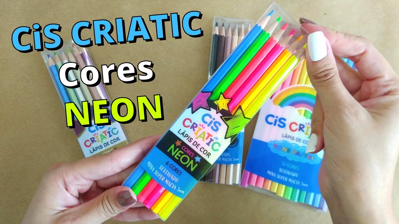 Lápis de Cor CiS CRIATIC - Cores NEON