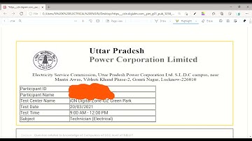 uppcl tg2 answer key 20 March 2021 none tech