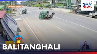 Motorsiklo at tricycle, nagsalpukan sa highway; rider at isang babae, sugatan | Balitanghali