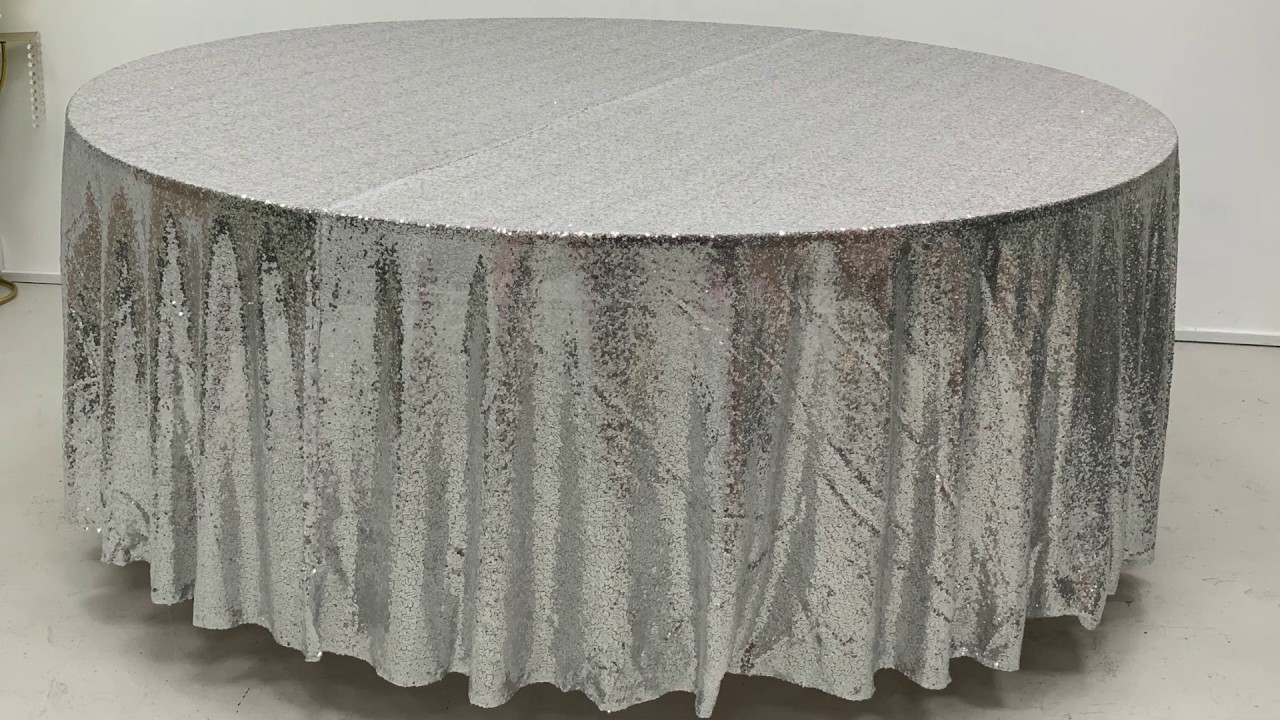 120" Round Sequin Table Cloths