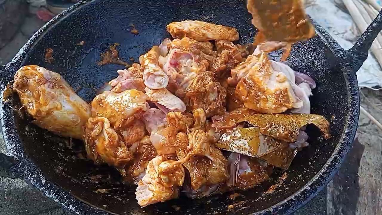 মাটির চুলায় লেয়ার মুরগির ঝোল । Mater chulai Layer murger jhol