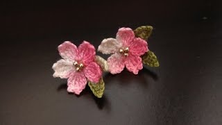 HOW TO MAKE CROCHET EARRINGS | BEAUTIFUL FLOWER MINI EARRINGS