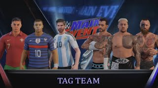 CRISTIANO RONALDO, LIONEL MESSI, MBAPPE VS SIKOA, CM PUNK, MALAKAI BLACK,   WWE 2K22, WORLD CUP 2022