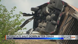 NB I-57 still closed in Paxton 12 hours after three-vehicle crash