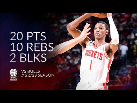 Jabari Smith Jr 20 pts 10 rebs 2 blks vs Bulls 22/23 season