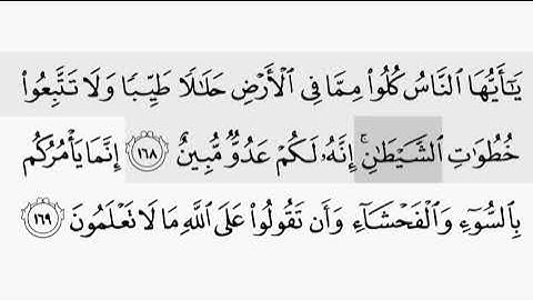 حفظ سورة البقرة ايه( ١٦٨ / ١٦٩ ) للقارىء أيمن سويد