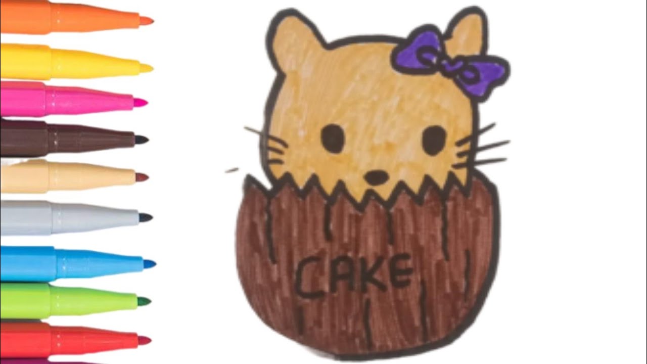 How To Draw Hello Kitty Cup Cake Hello Kitty Drawing 