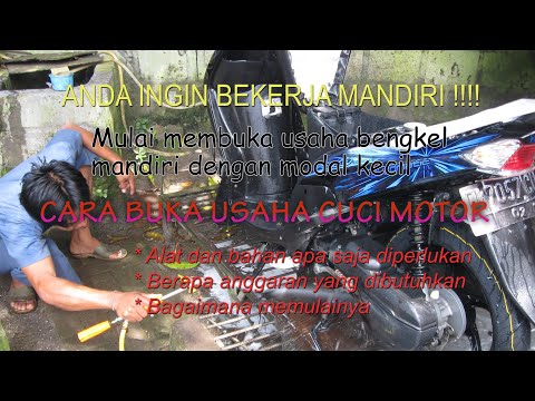 USAHA CUCI MOTOR CUCI KARPET TAMBAL BAN dg memanfaatkan teras rumah. 