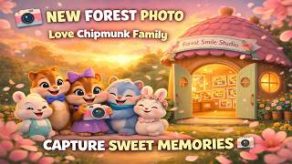 Love Chipmunk Family 📸 The Forest Smile Studio | Capturing Sweet Memories | 3D Animation screenshot 4