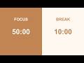 Study Timer 2h: Pomodoro Technique 2 x 50 min (Deep Focus)
