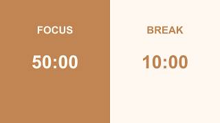 Study Timer 2h: Pomodoro Technique 2 x 50 min (Deep Focus)
