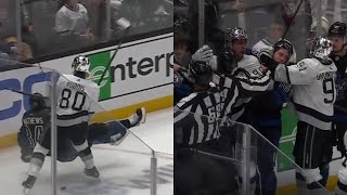 Chaos Erupts After Pierre-Luc Dubois Takes Out Auston Matthews