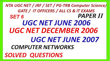 Computer Networks | UGC NET Solved Questions | NET June 2006 | NET Dec. 2006 | NET June 2007 | Tamil