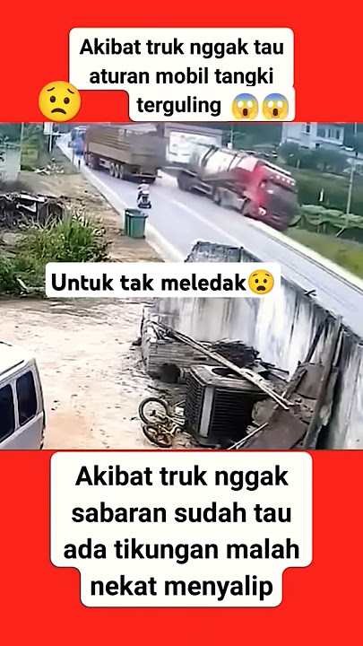 Truk tangki terbaik gara-gara tronton di depan || cctv melihat #short #trukoleng