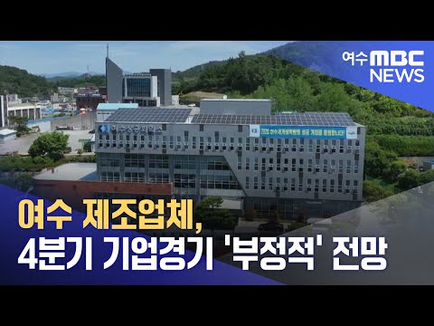 여수 <strong>제조업체</strong>, 4분기 기업경기 &amp;#39;부정적&amp;#39; 전망 (241013일/뉴스데스크)