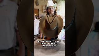The double arrowhead shaped hat made step by step!