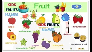 FRUIT NAMES FOR TODDLERS LEARNING