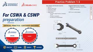 SOLIDWORKS CSWA Practice Problem 1.5 | Official Exam Preparation