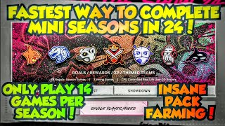 FASTEST WAY TO COMPLETE MINI SEASONS IN MLB THE SHOW 24 DIAMOND DYNASTY! BEST PACK FARMING!