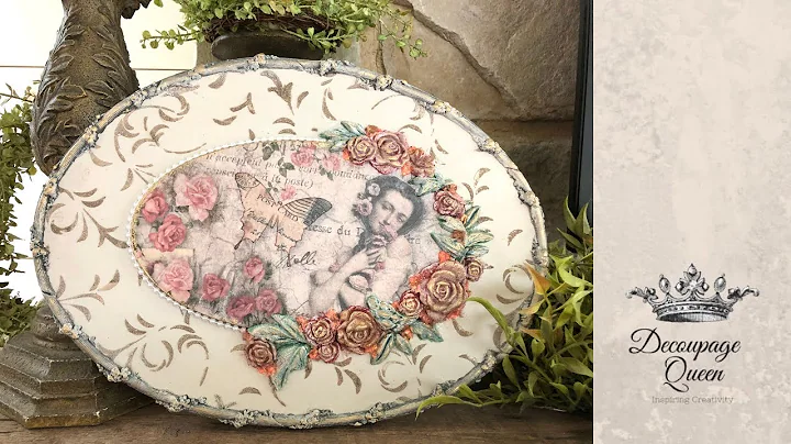 Decoupage Wall Plaque with Decoupage Queen Rice Pa...