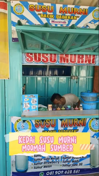 Kedai susu murni Moomah Sumber, banyak variasi rasa yang segar, #kulinercirebon #fyp