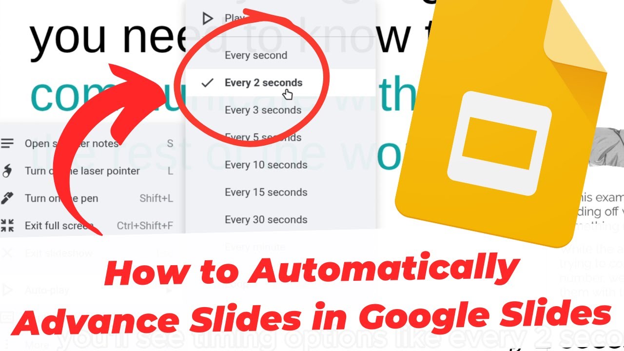 How to Automatically Advance Slides in Google Slides - YouTube
