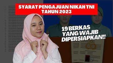 Syarat Pengajuan Nikah TNI Tahun 2023 - Wuland Channel