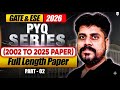 GATE 2026 & ESE PYQs 🔥 | Full Length Paper | Part 2 | Manoj Chauhan Sir