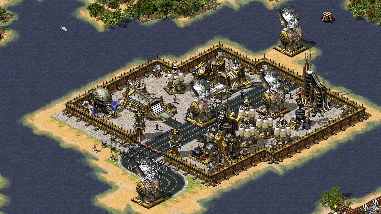 Red Alert 2 | extra hard ai | Love Paradice Map | Great Britain vs 7 random