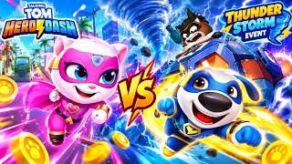 Talking Tom Hero Dash 🔥 Angela VS Sunbeam Hank! Thunder Storm Event 🌪️ screenshot 5