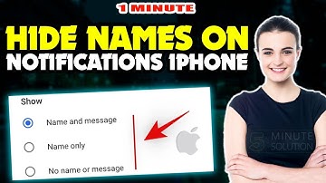 How to hide names on notifications iphone 2024