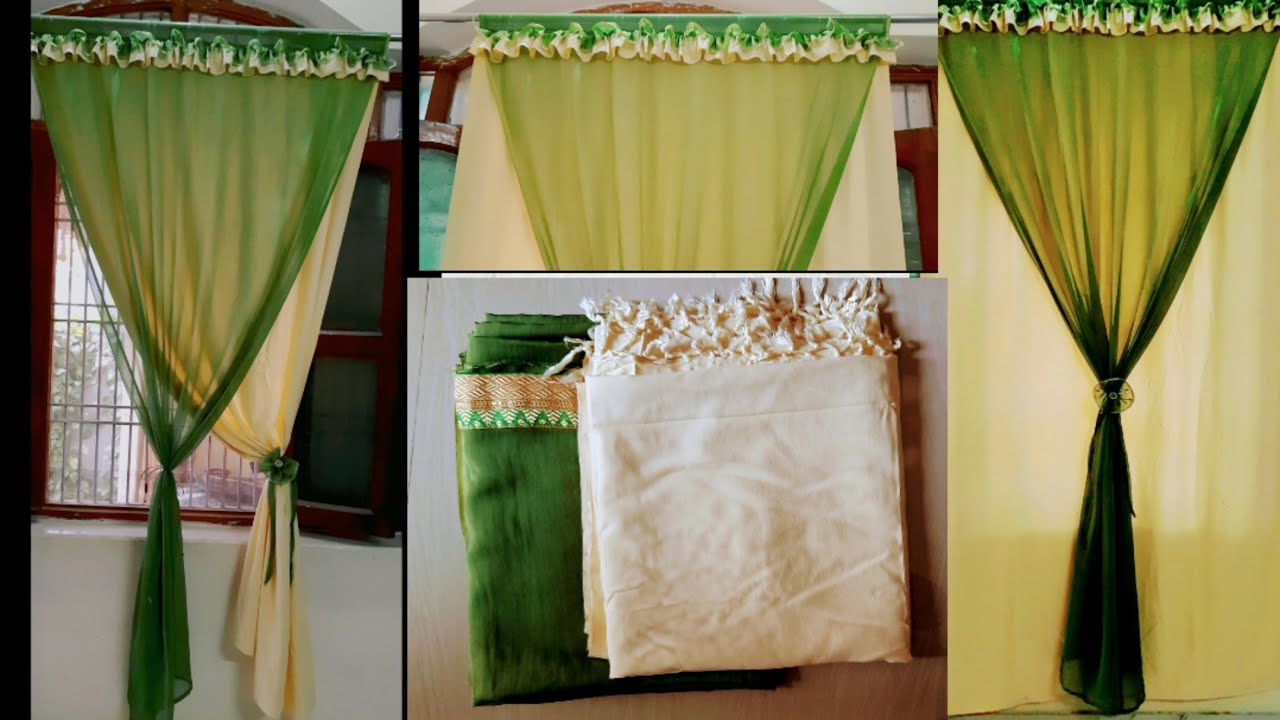 purani saree se curtain kaise banaye/curtains/parda kaise banaye/curtain ideas/reuse old saree/DIY - YouTube