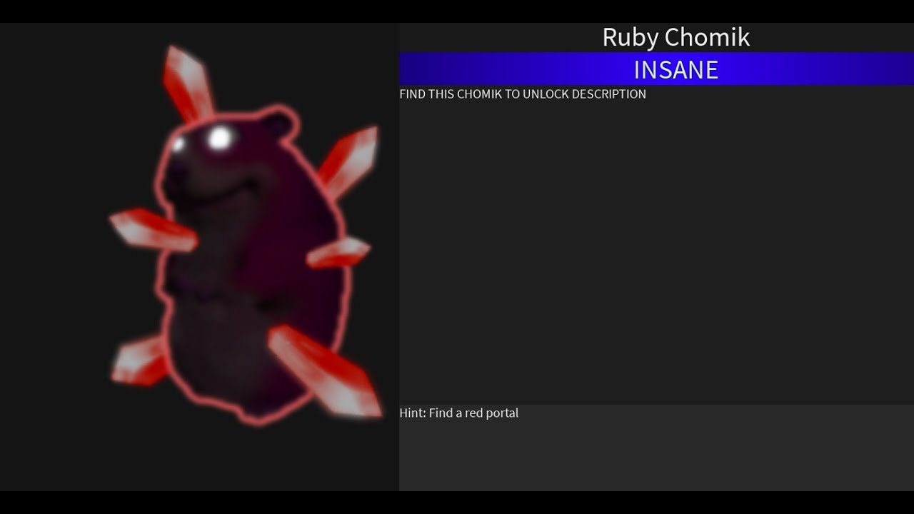 How To Get Ruby Chomik (Find The Chomiks) - YouTube