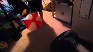 Fan and beach ball trick