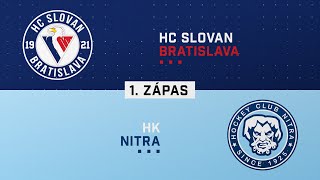 1.zápas finále HC Slovan Bratislava - HK Nitra HIGHLIGHTS