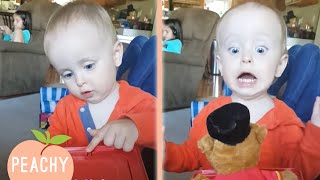 Best Kids Reactions to Jack in the Box 🫣 | Try Not to Laugh Challenge | Peachy 2022