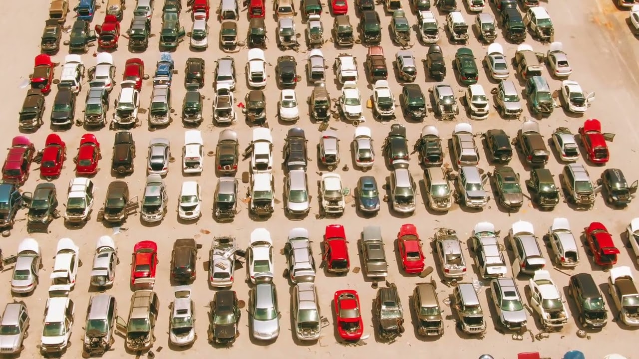 16 | Scrapyard Cars Footage | 4K Free Stock Footage | Scenery Video No copyright | 60FPS 4K Ultra HD