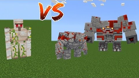 Exterminator Prototype Vs Redstone Golem Vs Redstone Monstrosity - Minecraft Mob Battle