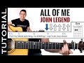 Como tocar ALL OF ME de John Legend en guitarra acústica Tutorial MUY FACIL