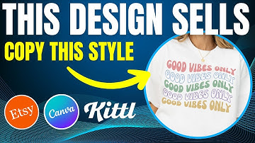Make THIS Trending T-Shirt Design for Etsy in Under 10 Minutes | Wavy Text Canva & Kittl Tutorial