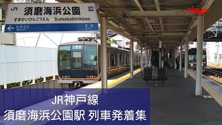 【JR神戸線】須磨海浜公園駅 列車発着集