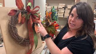 MAGNOLIA BERRY FALL GRAPEVINE WREATH Tutorial and Kit with Anna from Dee’s in Louisville