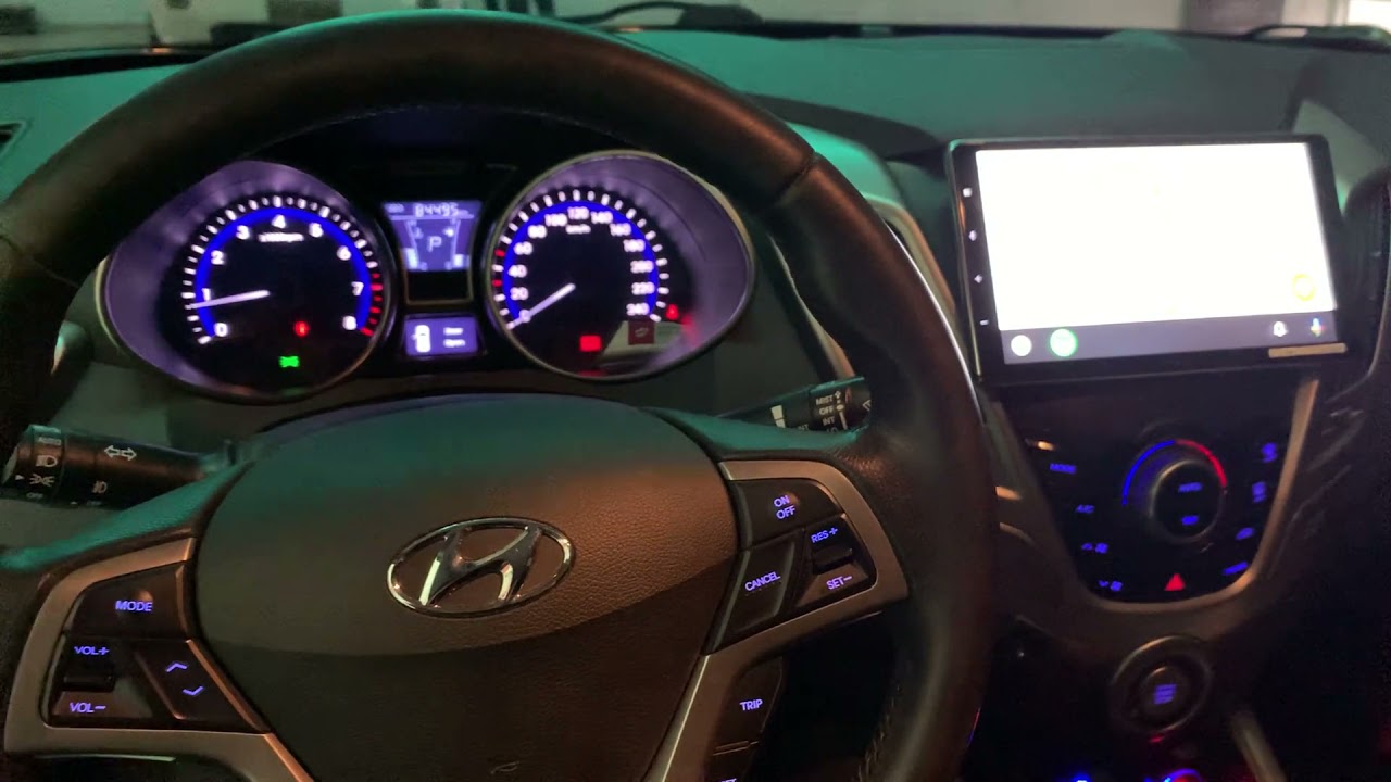 Hyundai Veloster - Central Multimídia Apple CarPlay e Android Auto - ArtsomAuto