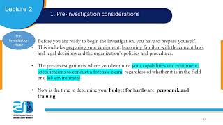 IT Forensic - lecture 2 - The Forensic Analysis Process - ESU