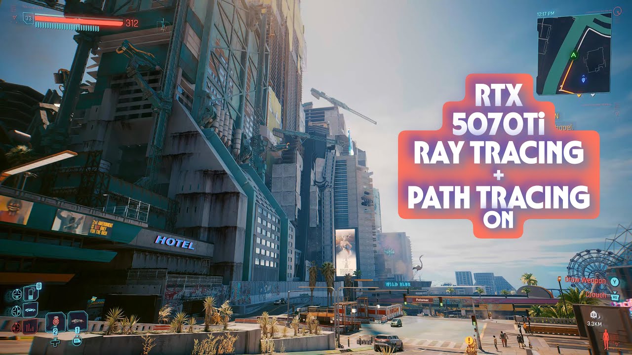 Cyberpunk 2077 RTX 5070 Ti with Ray Tracing and Path Tracing enabled ...