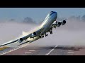 着陸シーン ~旅客機から戦闘機まで~横風強風の中の飛行機着陸 ハードランディング #4